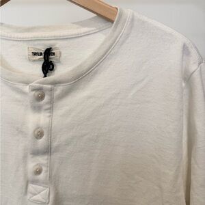 Taylor Stitch Men's White Henley Shirt